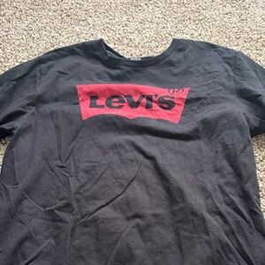 Levi's Black Tee with Red Logo